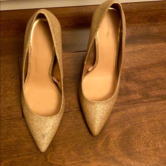 Sparkly gold Zara stilettos size 37 - Picture 2 of 3